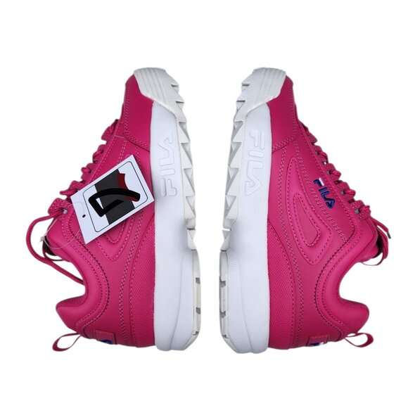 FILA Women's Disruptor II Premium Hot Pink White Sneakers 5XM00817-956 Size 7.5 - Picture 10 of 11